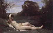 Corot Camille, Nymph Reclined